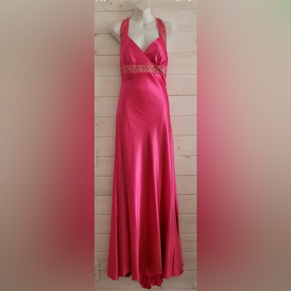 Pink A-Line Maxi Dress for Cocktail Nights